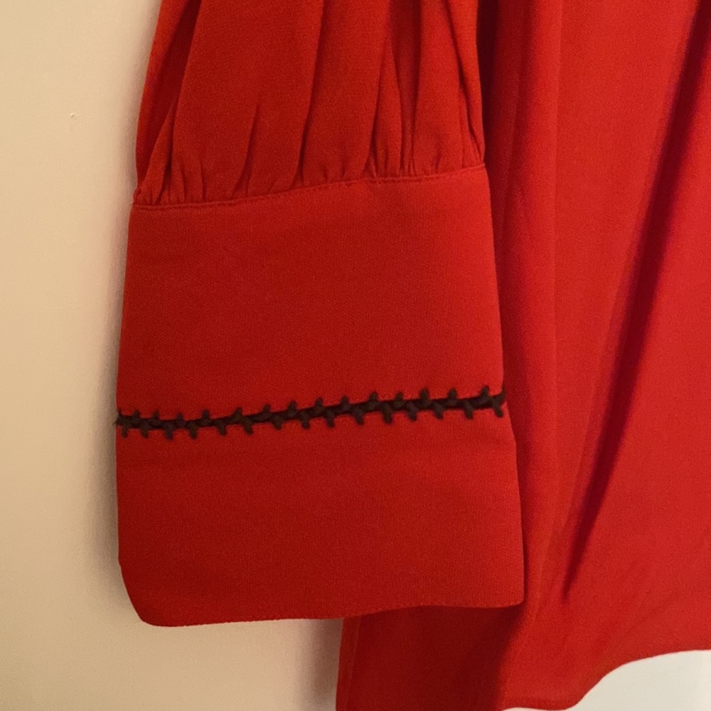 Massimo Dutti Red Button Down Blouse - image 5